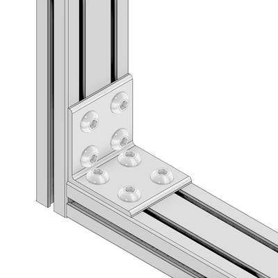 40-530-0 MODULAR SOLUTIONS ANGLE BRACKET 90MM TALL X 90MM WIDE HARDWARE NOT INCLUDED